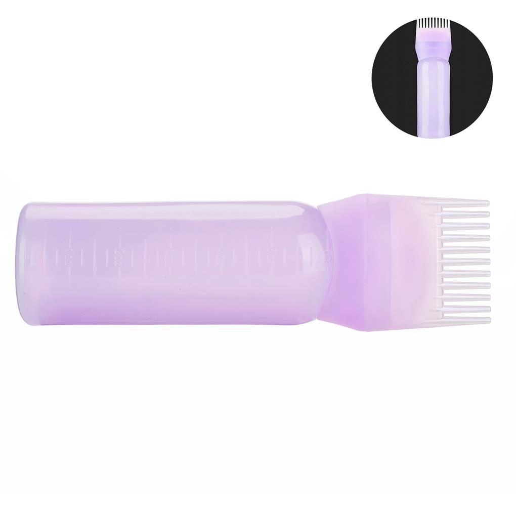 Root Comb Applicator Bottle with Graduated Scale Reliable Hairstyling Tool Scalp Coloring Dyeing Supplies for Home Salon