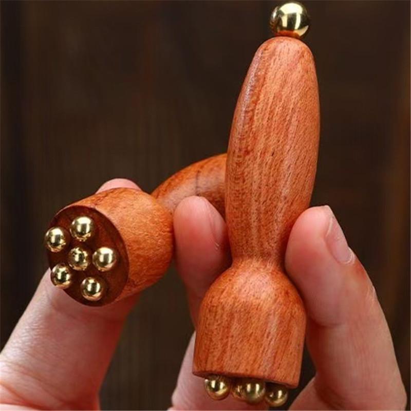 Brass Rosewood Facial Massage Eye Relaxation Spot Meridians Acupoint Handheld Beauty CareLotus Seedpod Professional Gua Sha Tool