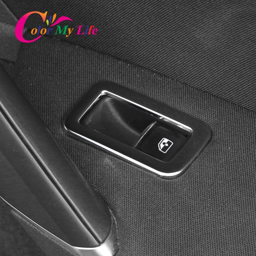 Color My Life 4Pcs/Set Car Windows Control Panel Cover Trim for Volkswagen VW Golf 7 MK7 7.5 MK7.5 2013- LHD Auto