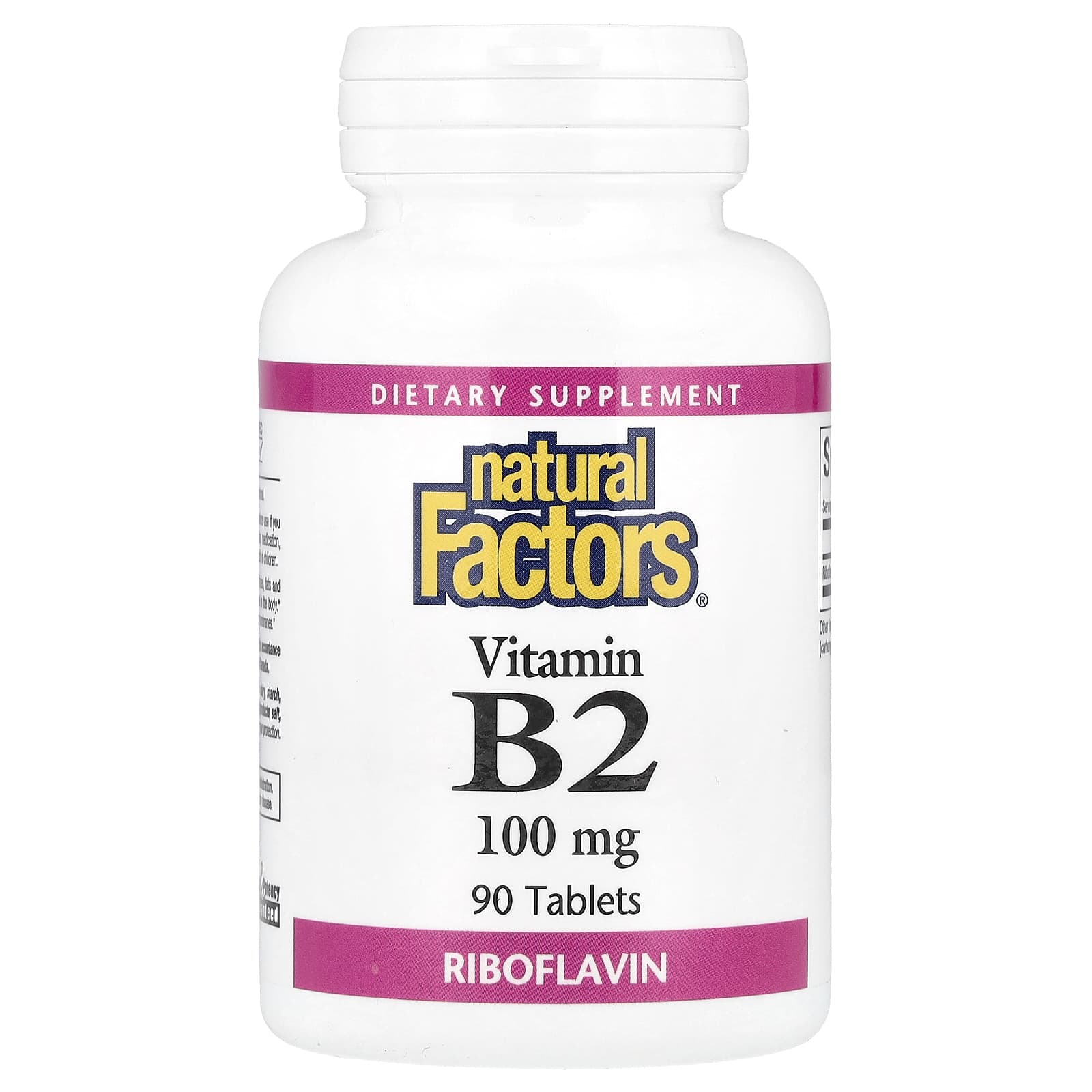 

Vitamin B2, Riboflavin, 100Mg, 90 Tablets