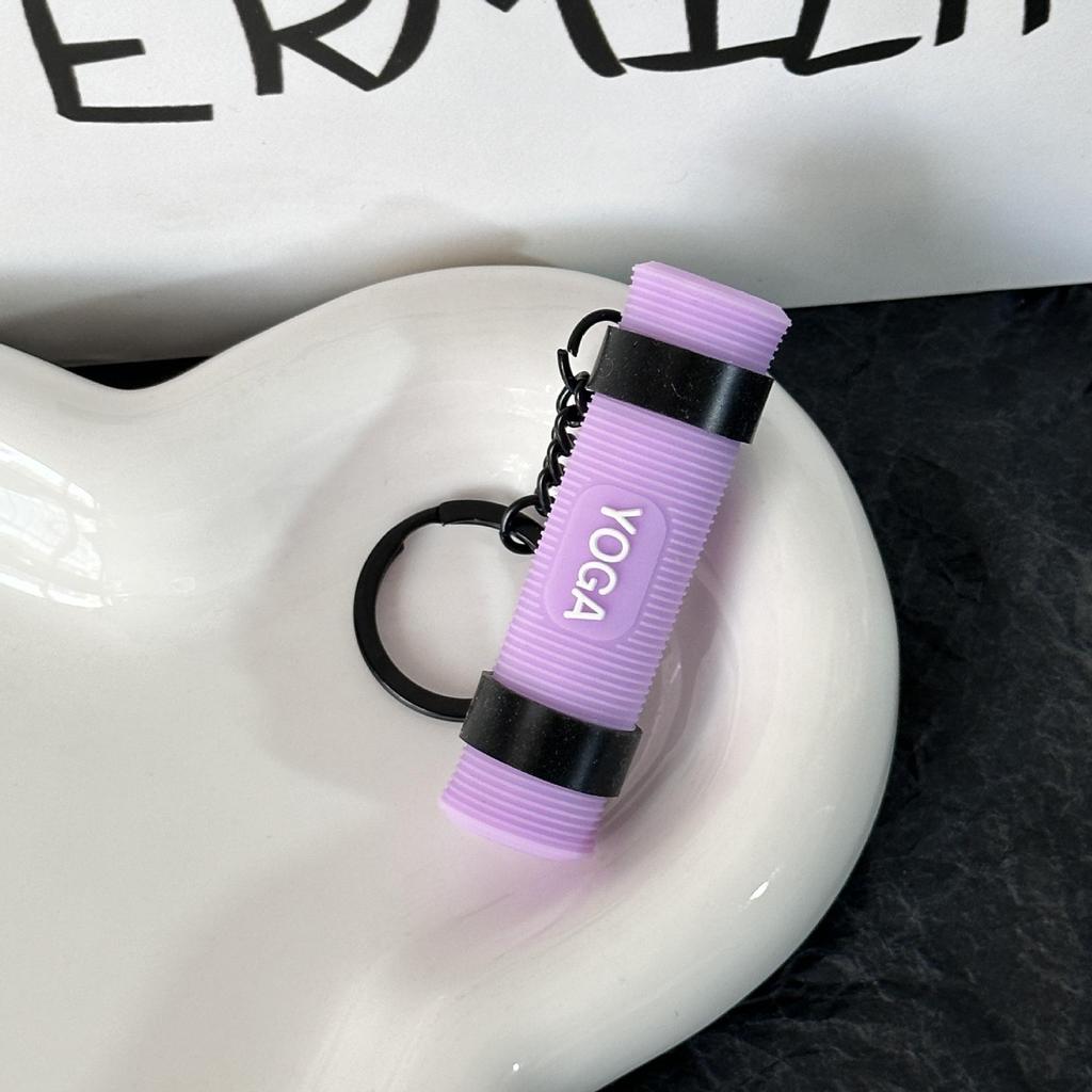 Miu Series Dumbbell Plate Keychain: Trendy Fitness Accessory & Sports Jewelry Gift