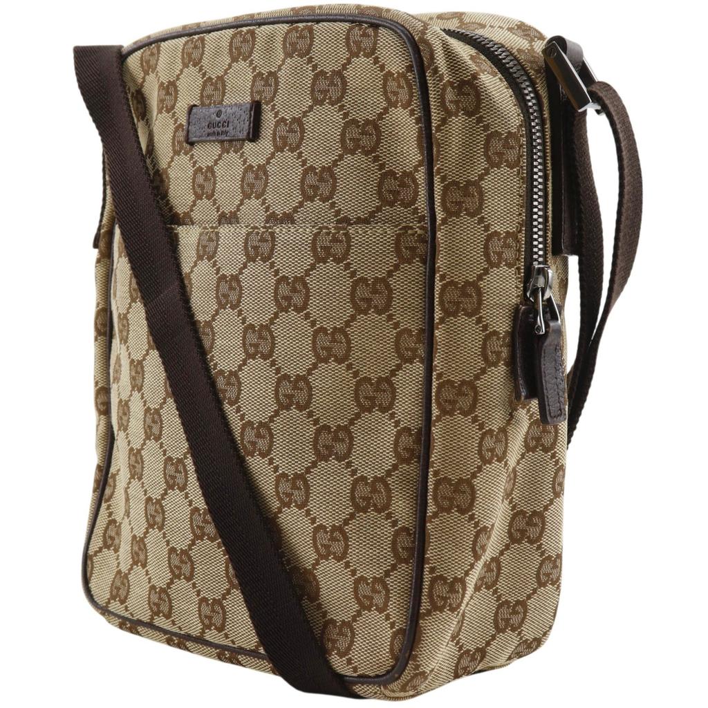 GUCCI Shoulder Bag 122759 Brown GG canvas unisex Used