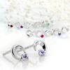 Lala Christie Moon June Platinum Women's Earrings, Birthstone, Moonstone, pt900, le102-0001-pt-06
