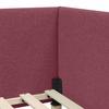 Corner Bed Frame Burgundy 80 Cm X 200 Cm Fabric and Plywood