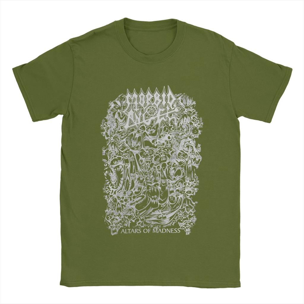 Camisetas de Moda Morbid Angel Altars Of Madness para Hombre Cuello Redondo 100% Algodón Camiseta Manga Corta Ropa Talla Grande