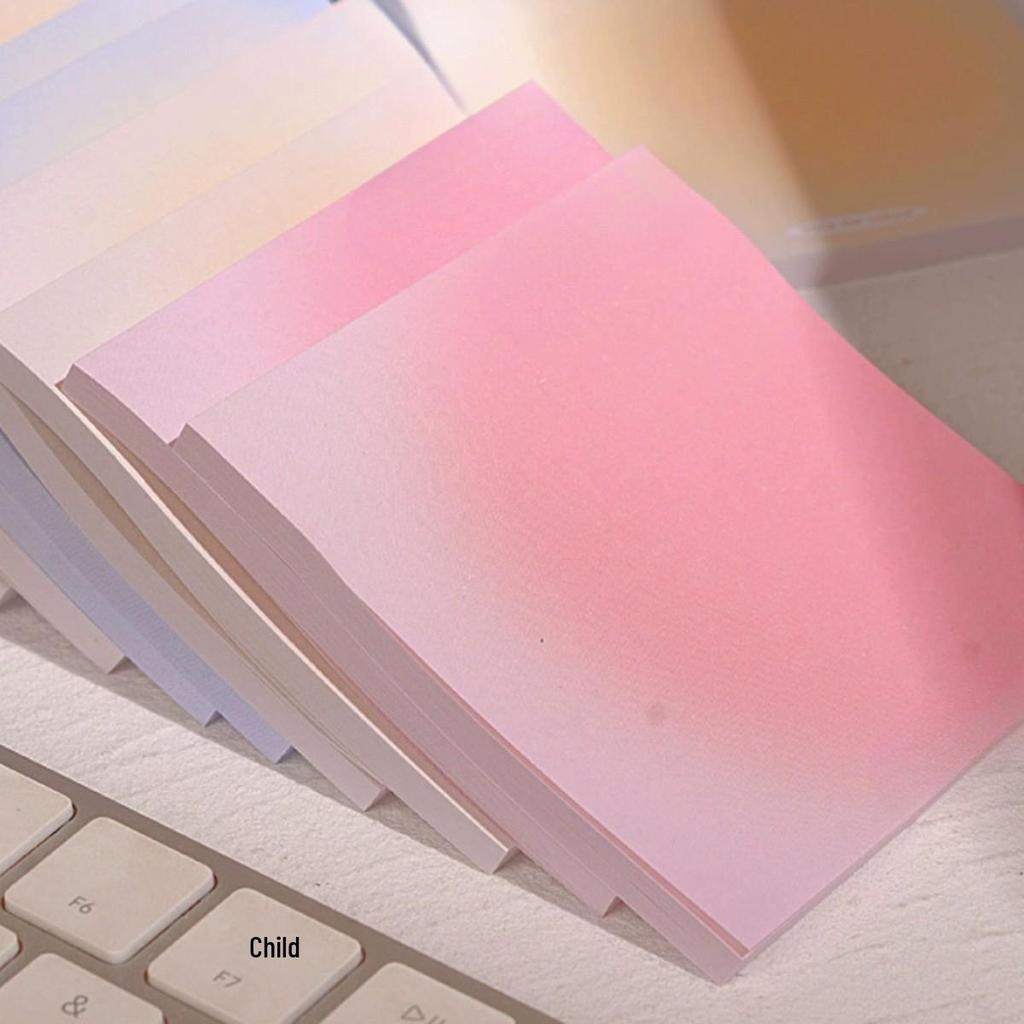Colorful Gradient Sticky Notes - High-Value Adhesive Memo Paper for Students