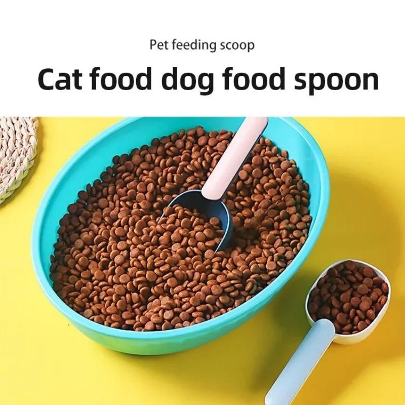 Hondenvoerschep Multifunctionele voerlepel voor huisdieren met afdichtingsclip Kwaliteit plastic kattenvoer Speciale maatlepel