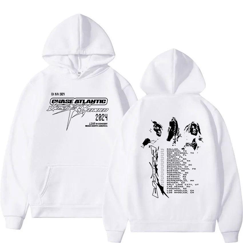 Chase Atlantic Lost In Europe And UK Tour Hot Sale Of The Season Men's Hoodie Geometric Pattern Oversized Long Sleeve Round N...