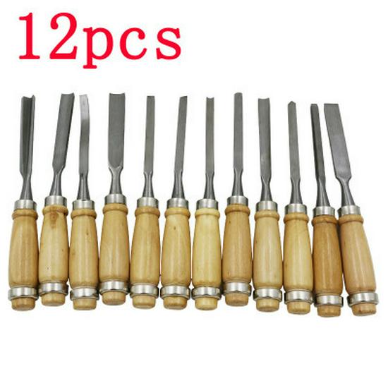 12-Piece Handmade Woodworking Carving Knife & Chisel Set