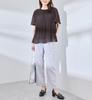 ROPE PICNIC Pleated Blouse with Dark Brown Women's Cups, (20)