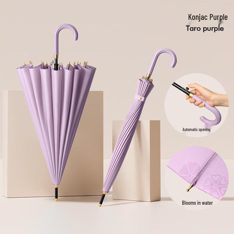 Reinforced 24-Rib Long Handle Straight Umbrella