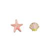 Starfish shell stud earrings female summer tide niche design sense asymmetry exquisite simple temperament ear jewelry