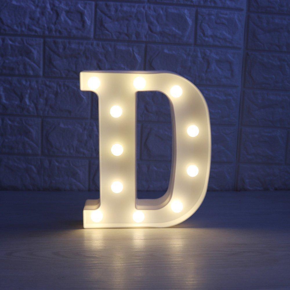 Wedding Decorative 26 Alphabet Name Letter LED Lights Luminous Number Lamp Romantic Theme Home Party Bedroom Decor Night Light