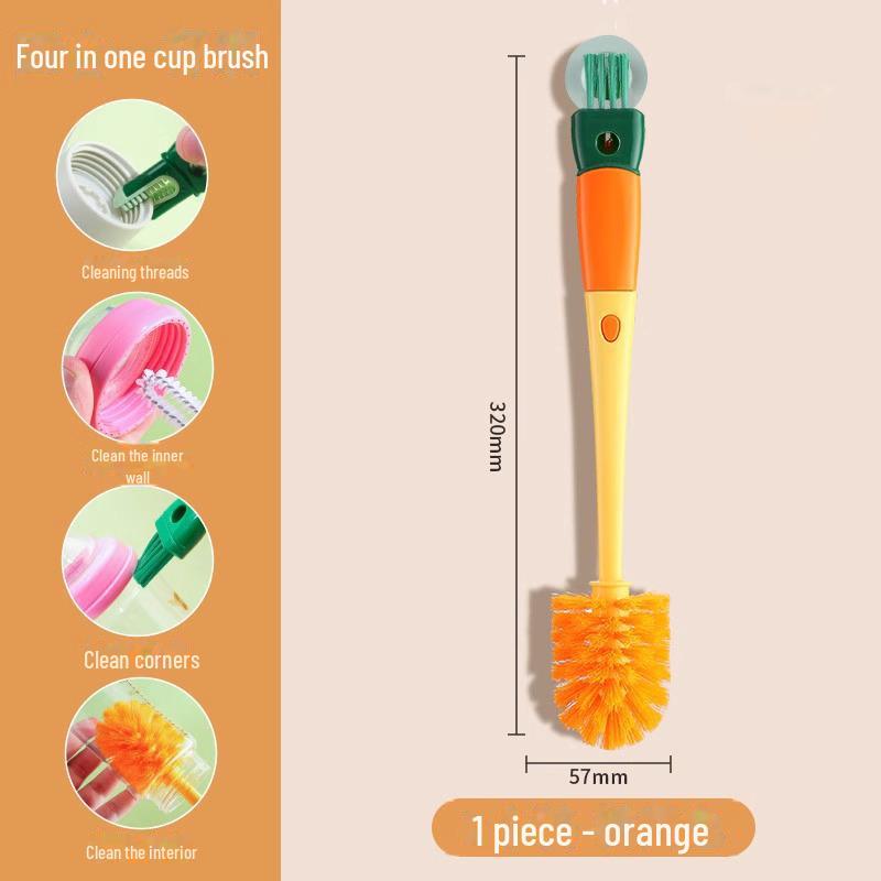 Multifunctional Long Handle Cup & Straw Cleaning Brush Set (5-in-1)