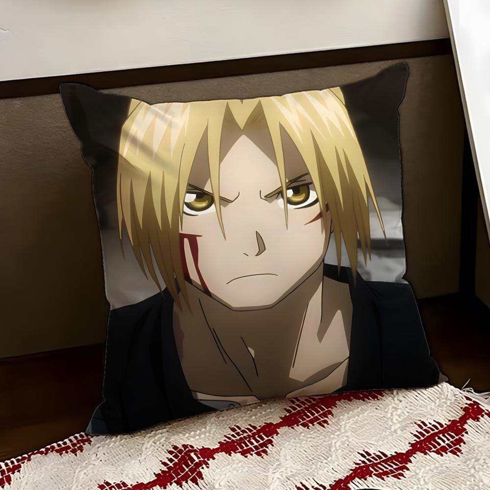FULLMETAL Anime AALCHEMIST Cushion Cover Reversible Soft Durable Pillow Cover Home  Car MultiScene Use for Daily Comfort