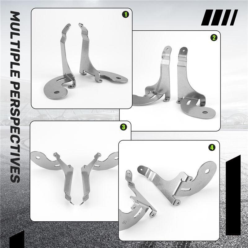 NEW-Stainless Steel Car Front Grille Spot Light Fixing Bracket For-BMW Mini R50 R52 R53 2001-2007