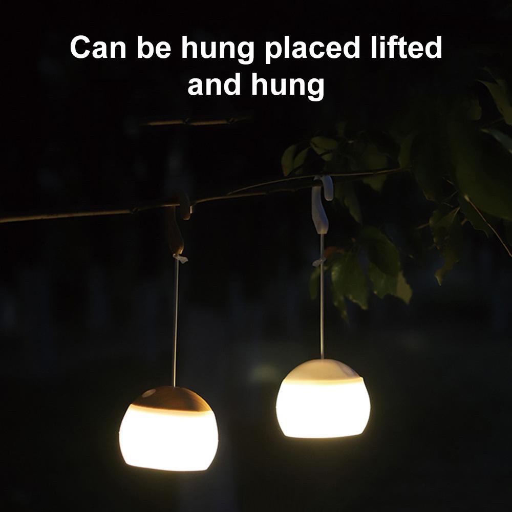 Mini Retro Camping Lantern USB Rechargeable Haning Hook Night Light Battery Powered Tent Table Light For Outdoor Emergency