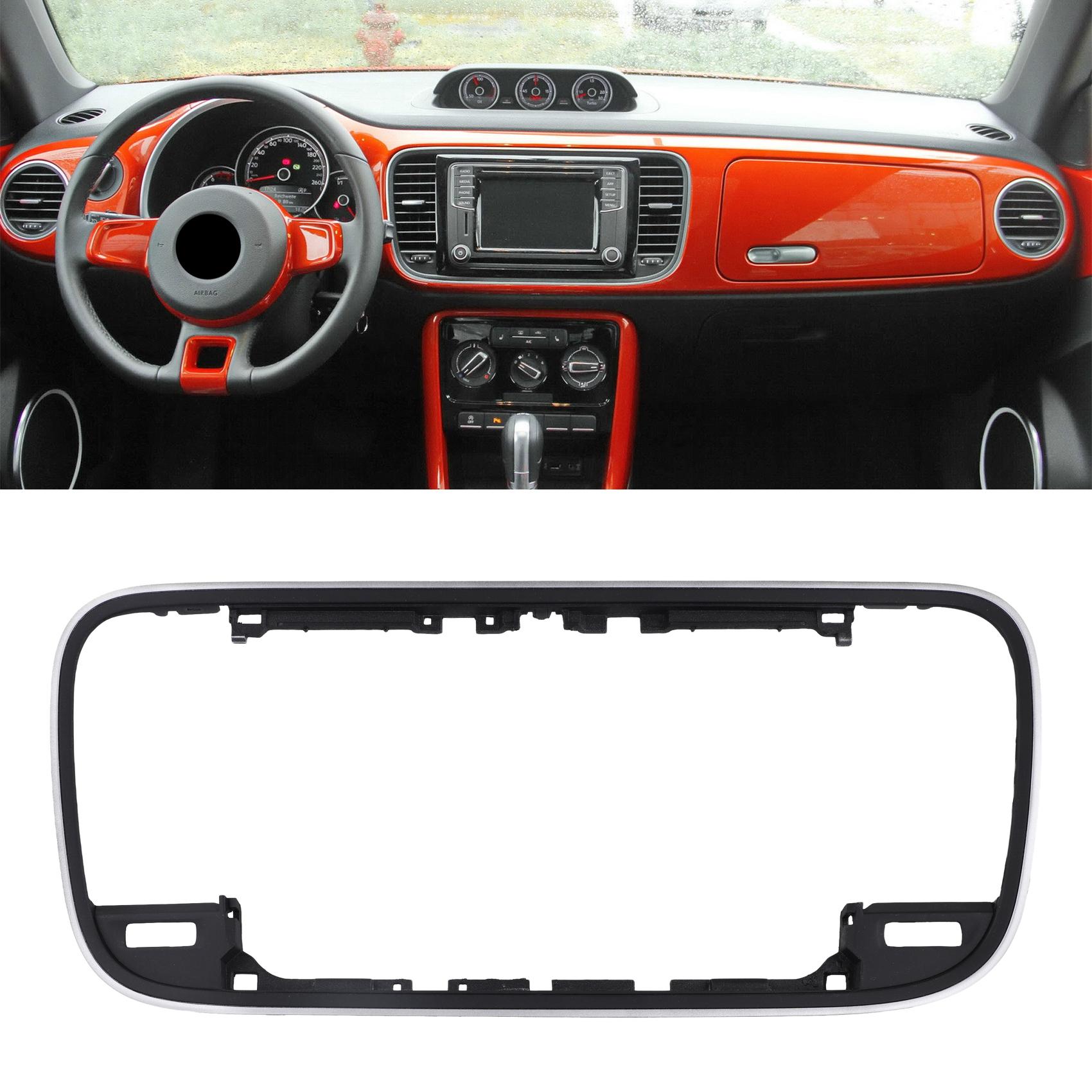 

AUTO trument Panel Trim Cover For VW Beetle 2012- 5C1858069G Dashboard Center Air AC Vent Frame Chrome Bracket Car Access как