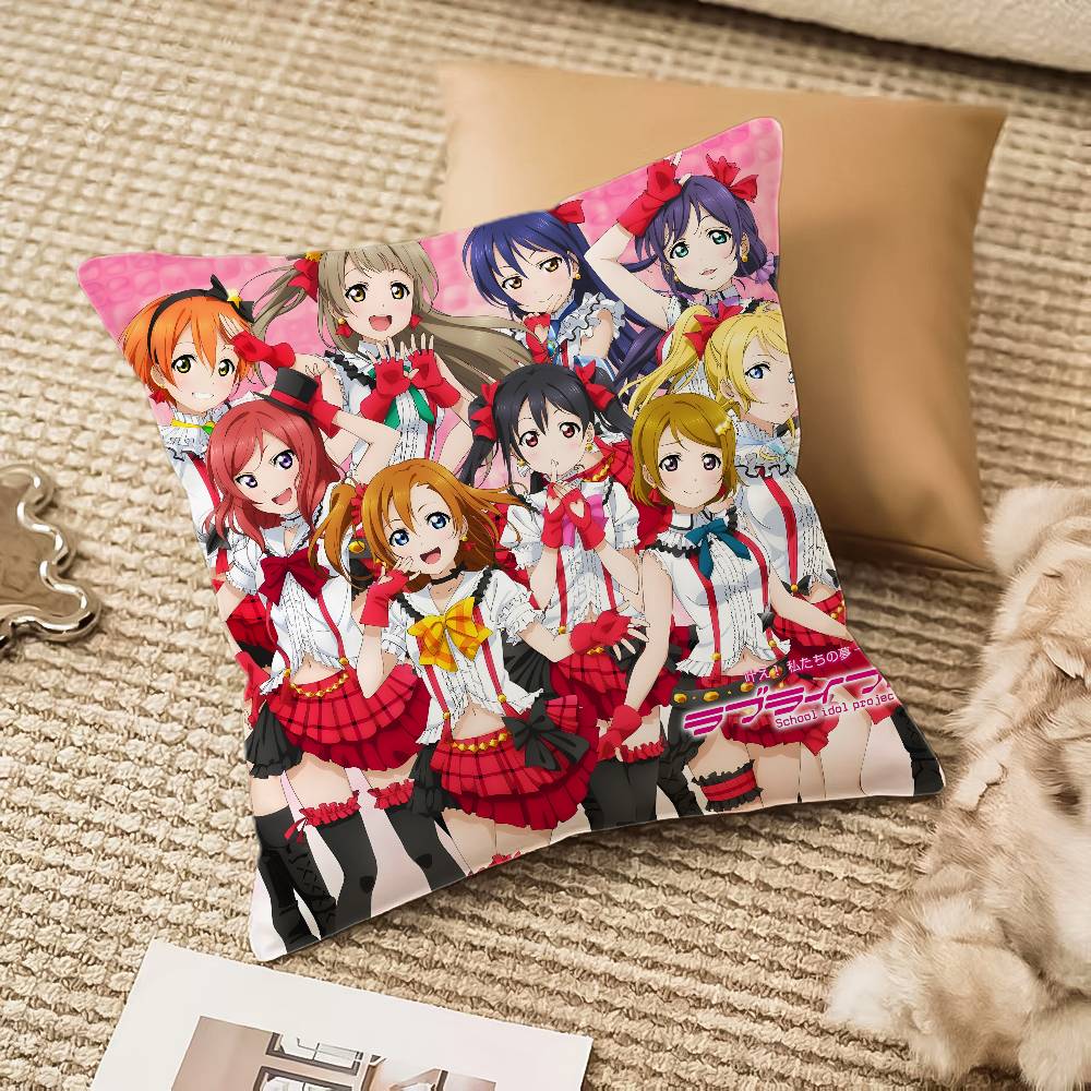 L-LoveLive ANIME Pillow Case Anti-dustmite Invisible Zipper Sofa Bed