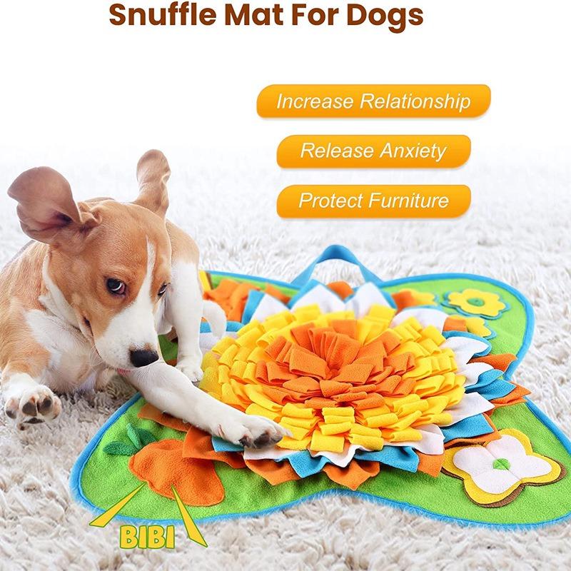 Flower‑Shaped Pet Snuffle Mat Washable Foraging Puzzle Toy Nose Work Slow Feeding Cushion for Small Medium Dogs