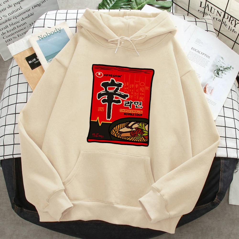 Shin Ramen Hoodies Women Gothic Anime Hooded Shirt Pulls Female Vintage Hooded Shirt