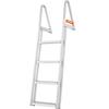 Aluminum Dock Ladder Boat Dock Ladder Removable 4 Steps with 350lbs Load