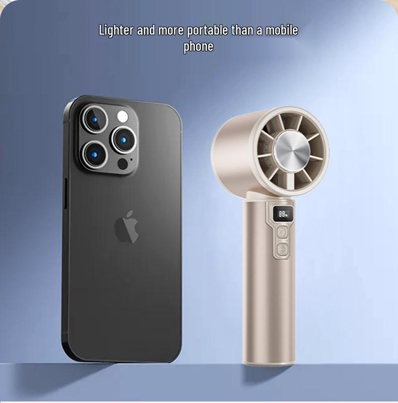 2026 High-Speed Portable Aluminum Alloy Handheld Cooling Fan with Ice Pack