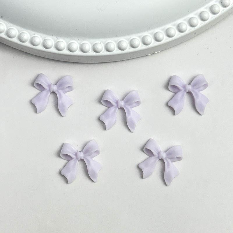 Hot-Selling Bowknot Nail Art Accessories Macaron Color Solid Color Ribbon Bowknot Mixed Pack