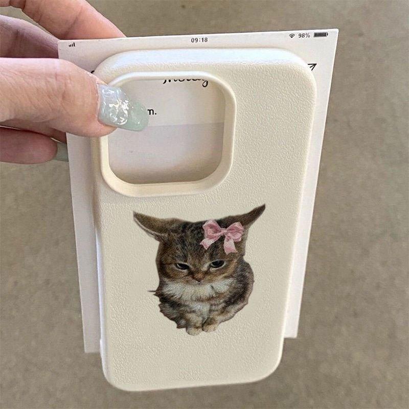 Mignon Et Adorable Design de Chaton à Noeud Papillon pour iphone 17 16 Pro Max/14/16/15/13 Pro/12/11 Housse de Protection Durable Et Anti-Choc