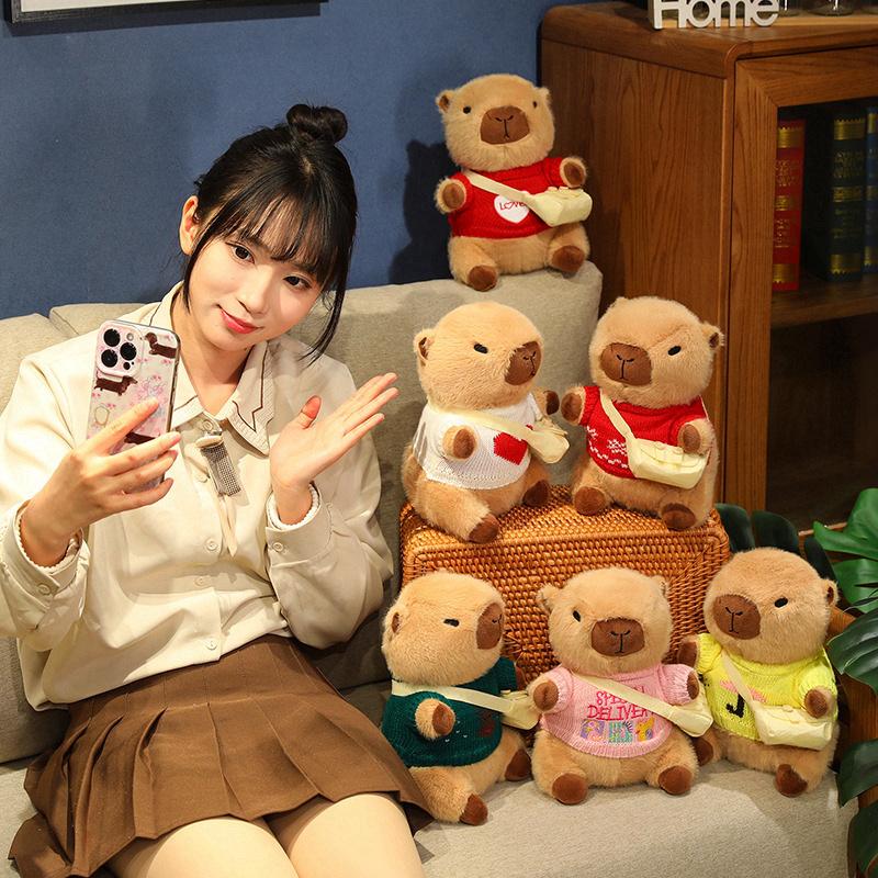 Cute and Cute, Wearing Clothes, Capybara Doll, Plush Toy, Small Capybara Doll, Accompanying Children To Soothe the Doll