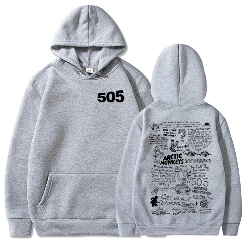 505 Hoodie Arctic Monkeys Music Merch Pullover Fashion Printing Autumn Tops Cotton New Winter Unisex Leisure Sports Streetwear
