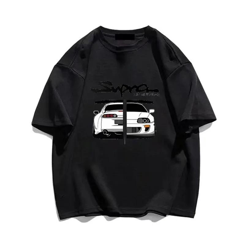 2024 New S-4XL Free Shipping  Car Print Cotton Unisex T-Shirts Summer Short Sleeve Graphic Women Fashion Streetwear T Shirts Unisex