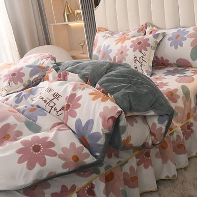 AB Milk Quilt Cover Winter Quilt Cover Thickened To Keep Warm Single-piece Single-sided Milk Velvet Quilt Cover Quilt