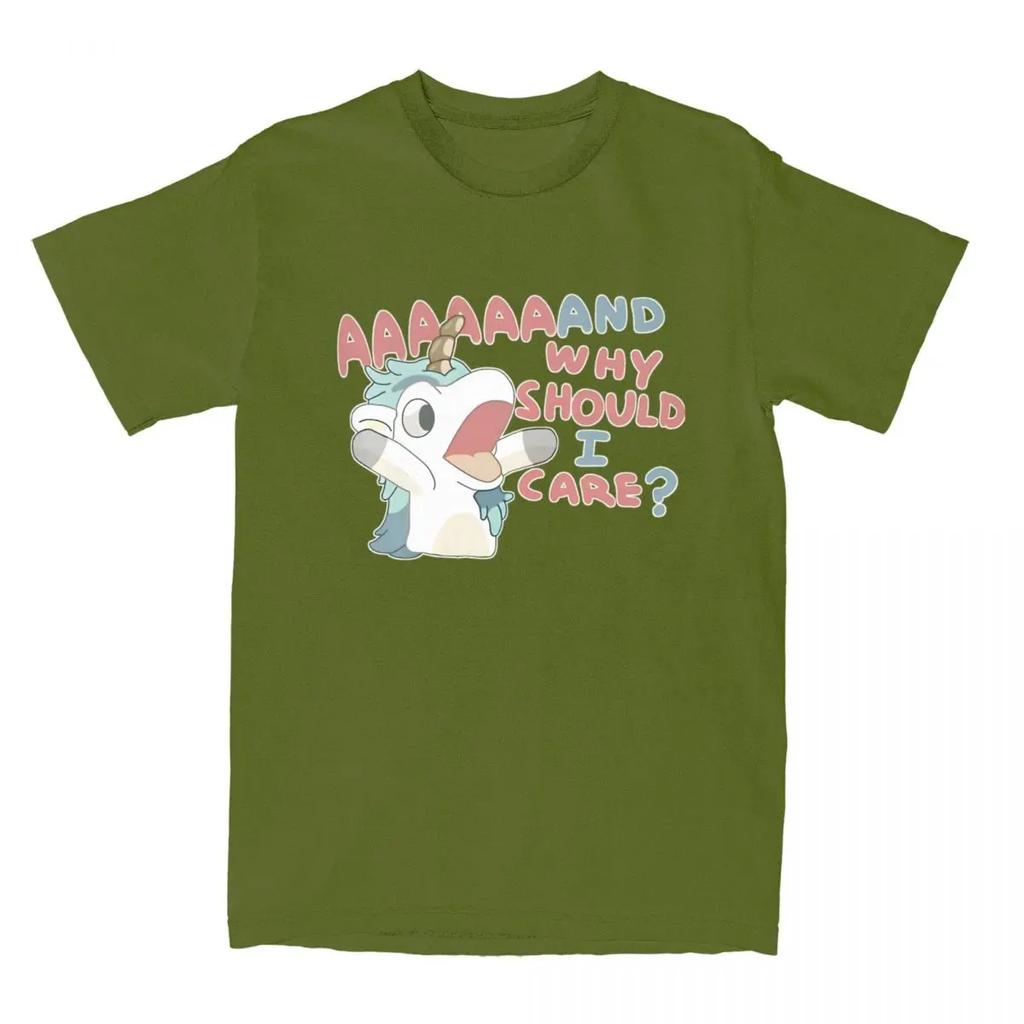 Herren Damen T-Shirt Warum sollte es mich interessieren Einhorn T-Shirts Harajuku Hot Anime Blauäugige Strand T-Shirts Y2K Basic Muster 100 Baumwoll T-Shirts
