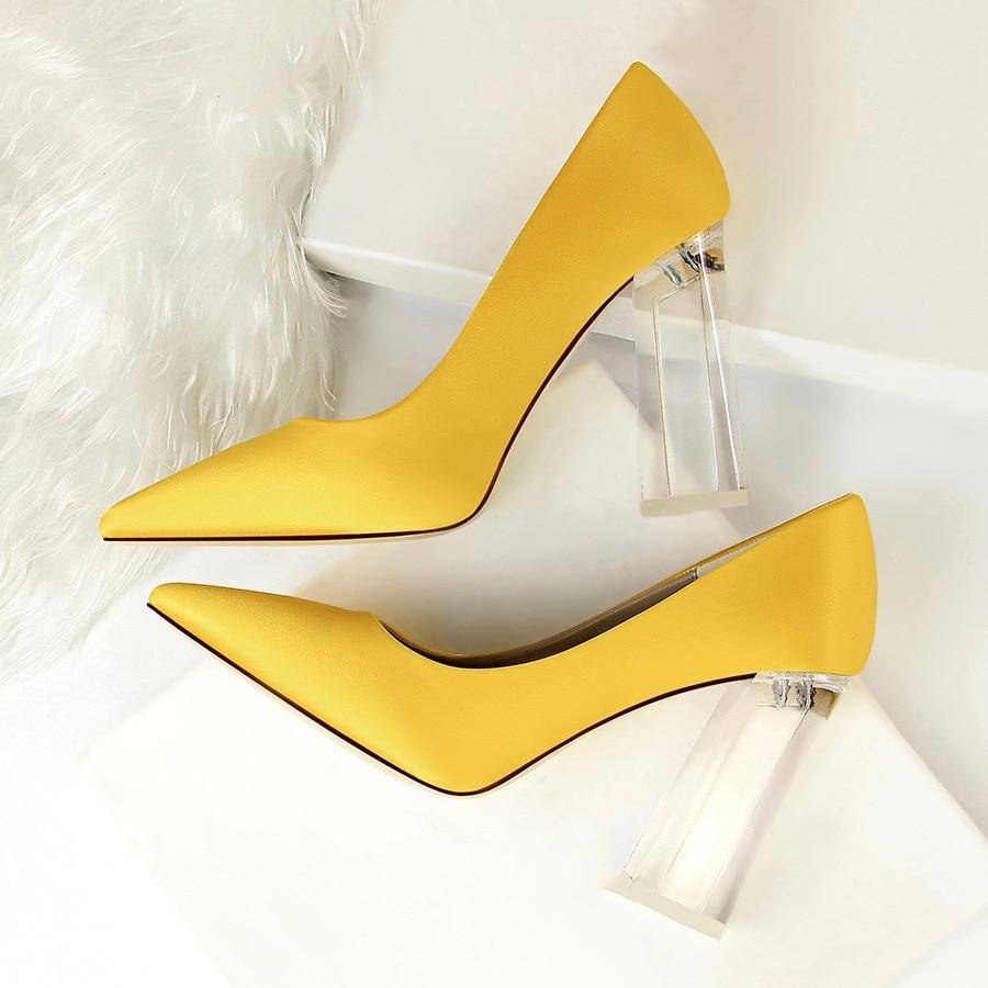 transparent block heels online