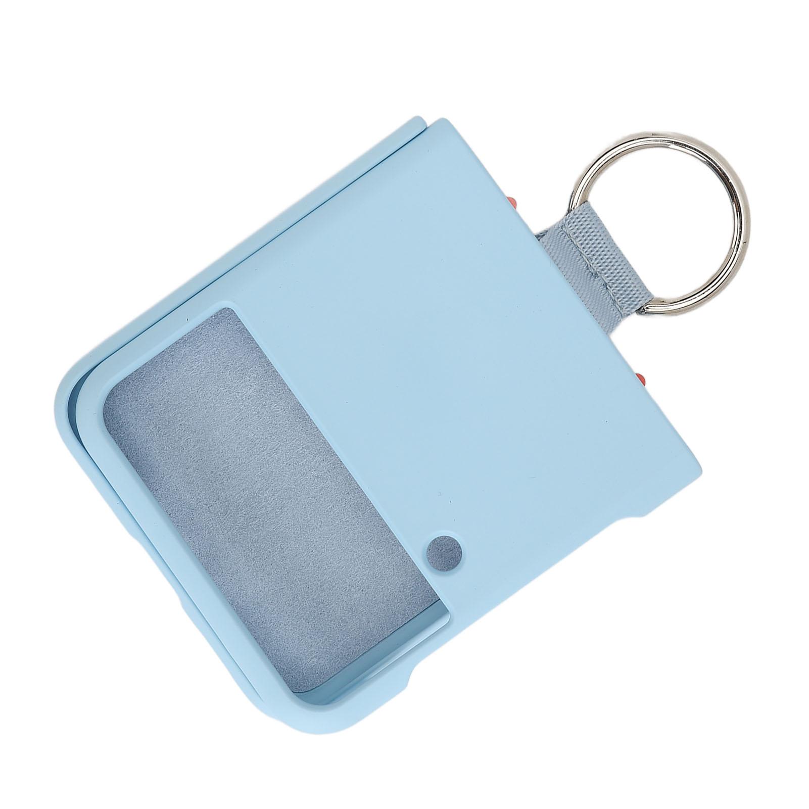 

Flip Phone Case Azure with Ring Anti Slip Scratch Proof Shock Proof Fingerprint Resistant PC