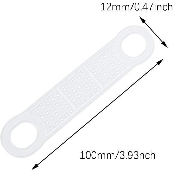 100PCS 100mm Transparent Coloured Hanger Slipcovers Anti Slip Silicone Protection Garment Hanger Bar Anti Slip Stickers Suitable for Wooden or