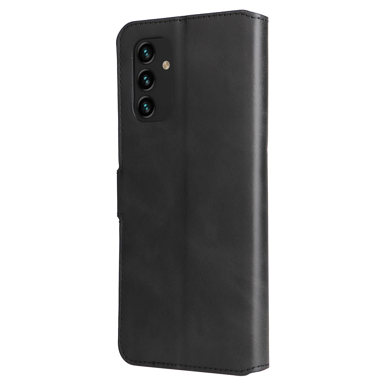 

Well-protected Wallet Stand PU Leather+TPU Magnetic Clasp Phone Cover Case for Samsung Galaxy A13 4G Brown