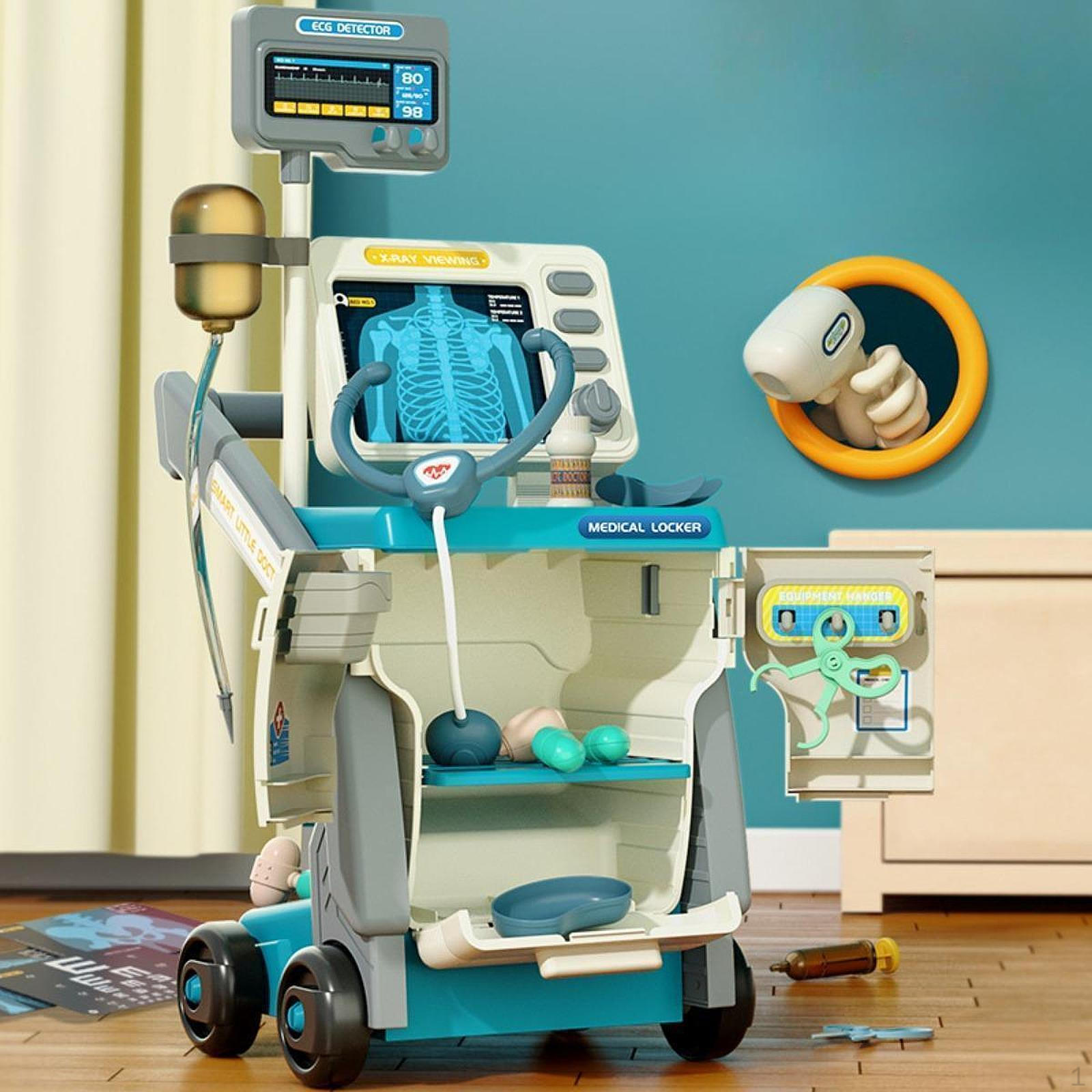 

Чехол для детей с тележкой, набор для ролевых игр, ролевая игра синий