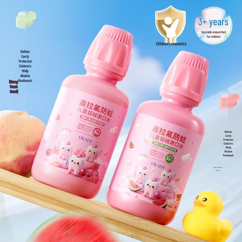 O′KADY Opeila Children s Fluoride Anti-Cavity Fruit Flavor Mouthwash Peach Flavor 350ml