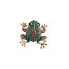 Retro European & American Diamond-Studded Frog Brooch – Small Animal Fashion Pin