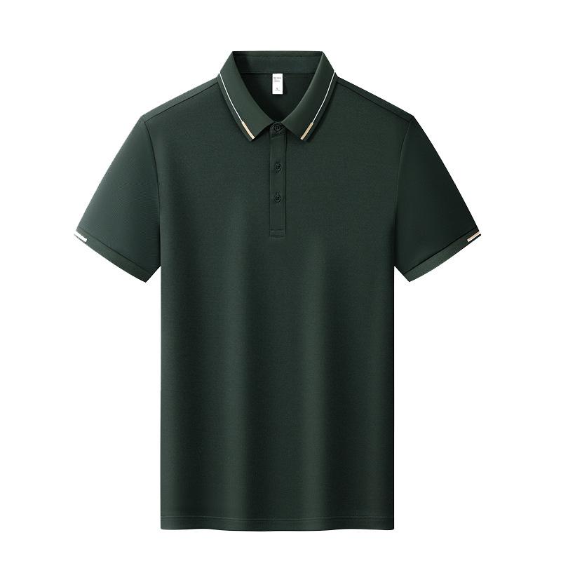 Unisex Summer Breathable Short Sleeve Polo Shirt with Turn-Down Collar for Corporate Group Customization