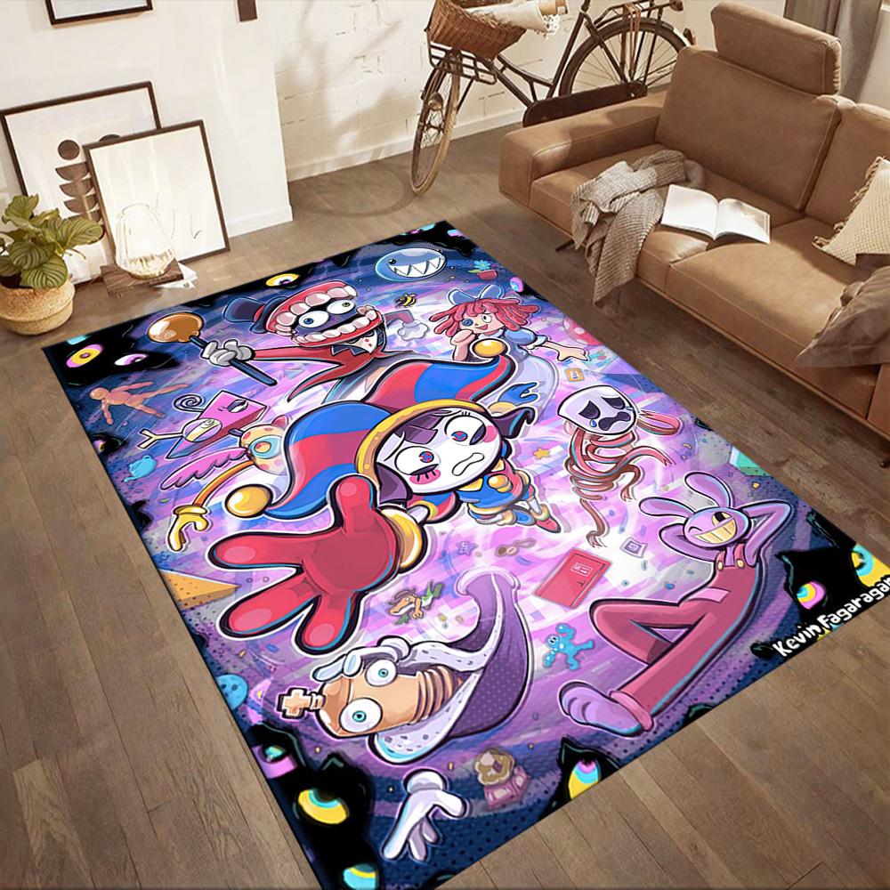 Digitaler Zirkus Teppich Geeignet Für Schlafzimmer Eingangsbereich Flur Spielzimmer Rutschfester Teppich Büro Heimdekoration Hochzeitsfeier Geschenk