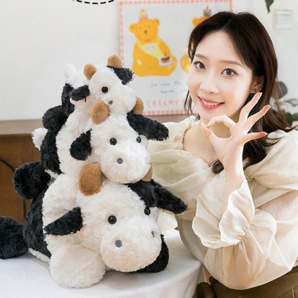 23/38cm Cute Animal Plush Toys PP Cotton Big Horns Goat Toys Baby Goat&Cow Plush Doll Children