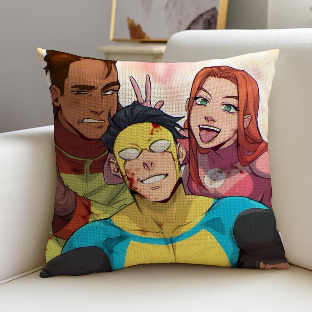 Bold IInvincibleS Cushion Cover Breathable and Skinfriendly Linen Pillowcase Square Removable and Washable Cushion