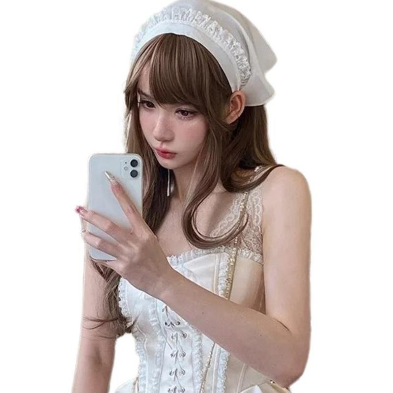 

Rural Lace Head Scarf for Women Girl Turban Bandanas Ethnic Hair Decors Headbands Women Headpiece Elegant Head Covering 1