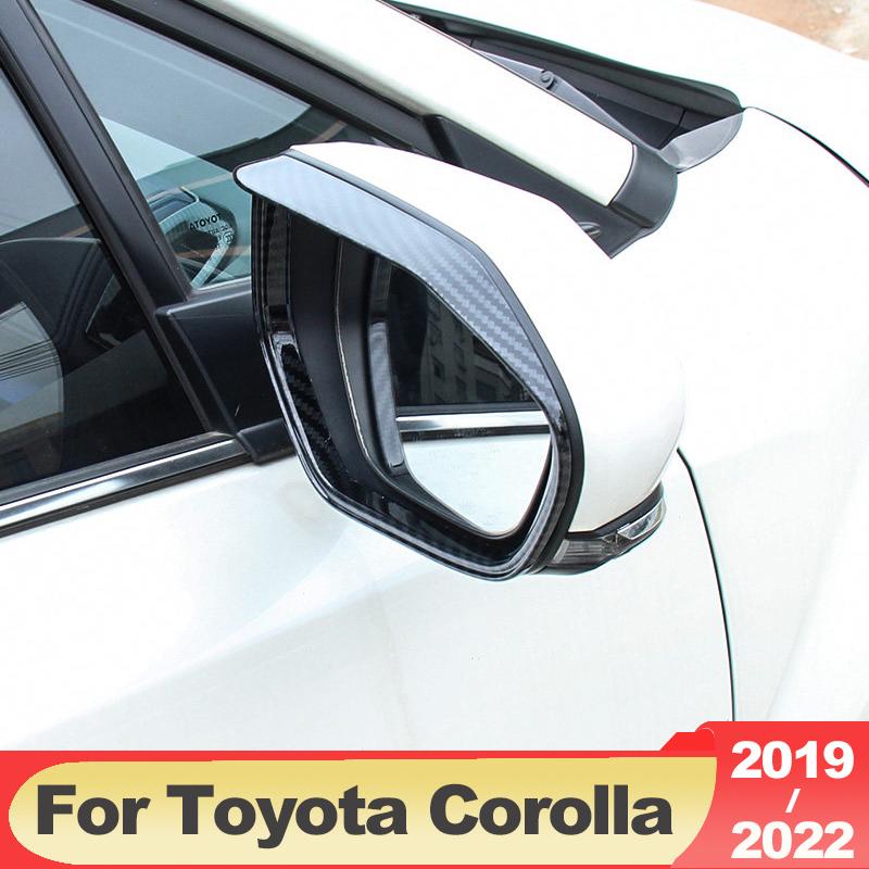 For Toyota Corolla - 2022 E210 12th ABS Car Rearview Mirror Eyebrow Shield Cover Trims Stickers Decoration Accessories