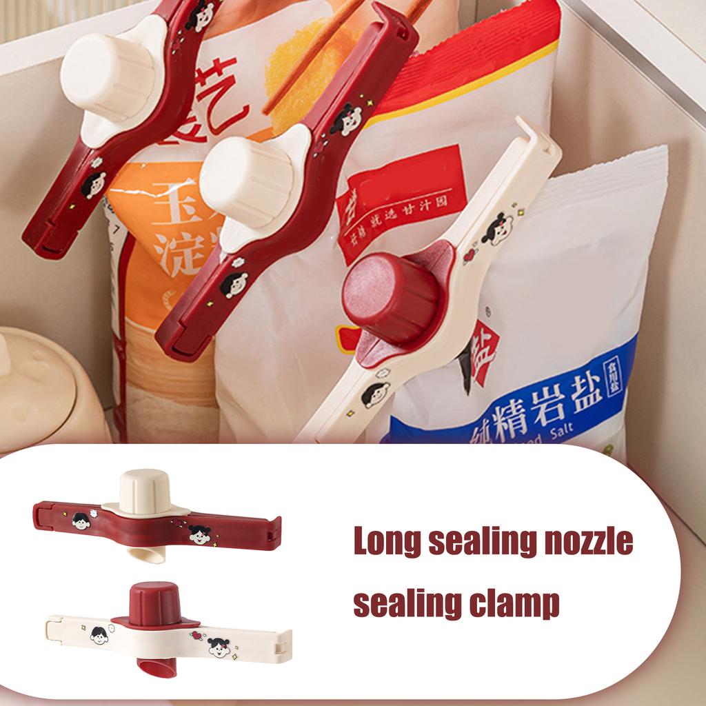 Long Sealed Discharge Nozzle Sealing Clip Kitchen Seasoning Food Preservation Clip