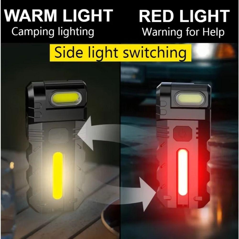 1000mAh Battery Magnetic LED Flashlight USB Rechargeable 180 Degree Rotating Head EDC Pocket Torch Super Bright LED Compact Size