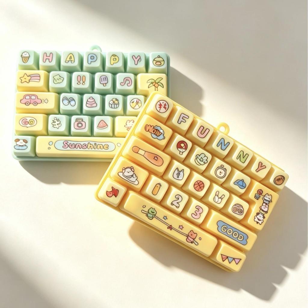 Animal Diary Mechanical Keyboard Stress Relief Pendant - 26-Key Fingertip Press Toy